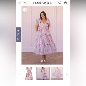 JessaKae Margaret Midi Dress Blush Pink